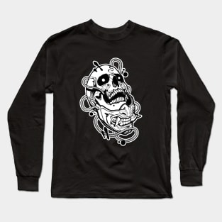 skull and demon with smile Long Sleeve T-Shirt